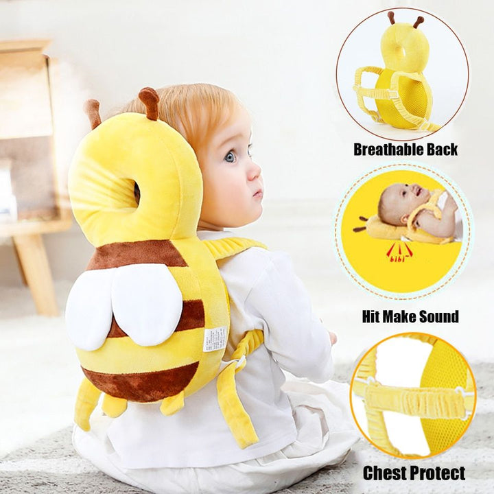 Cartoon Bee Baby Head Back Protector