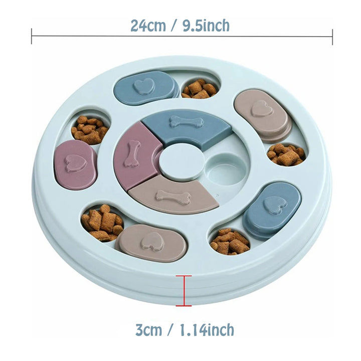 Interactive Dog Slow Feeder Bowl - Puzzle Toy