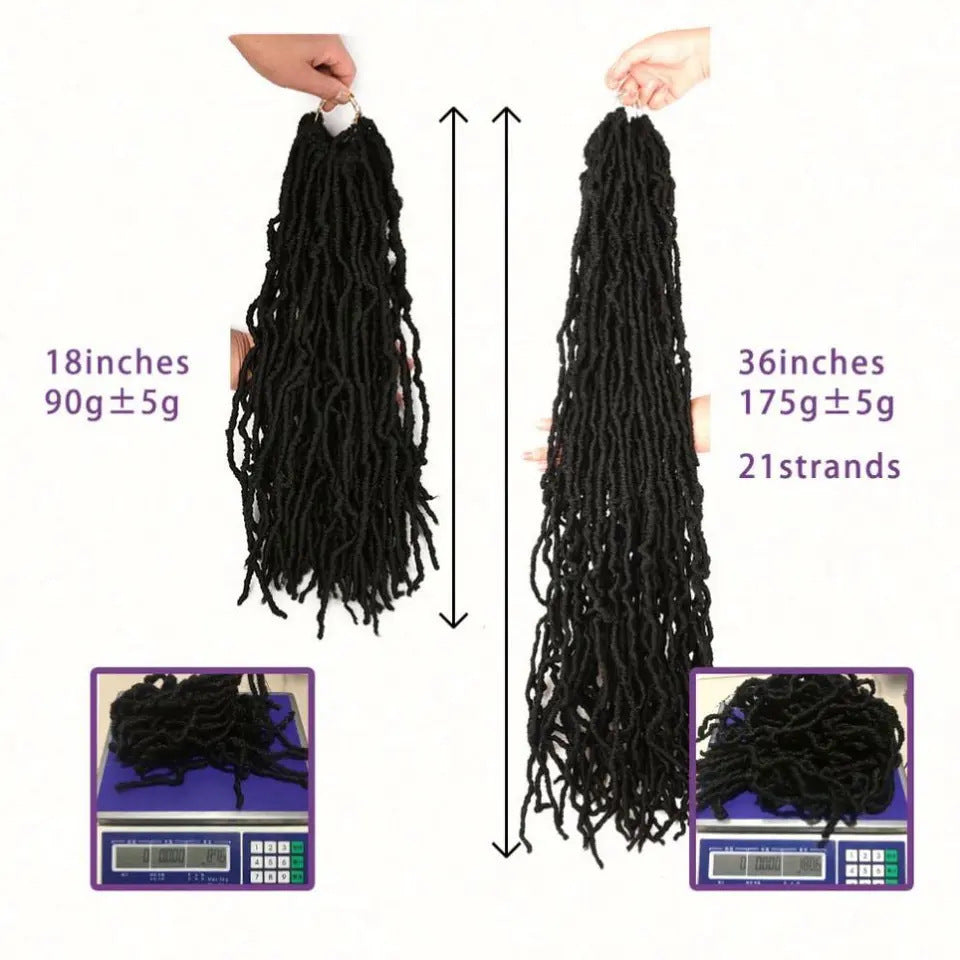 Earthworm Crochet Chemical Fiber Wig NuLocs Braiding Hair Dreadlocks