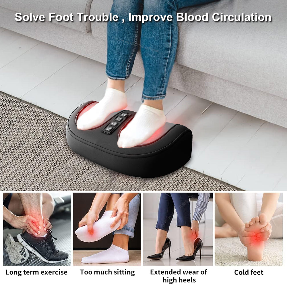 Foot Massager with Heat – Electric Foot Pain Relief and Muscle Relaxation