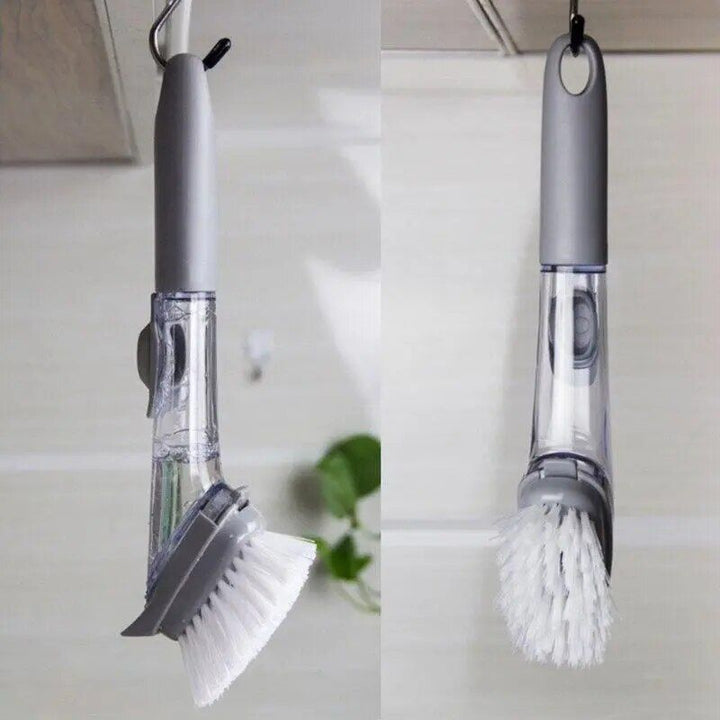 Multi-Functional Kitchen Cleaning Brush with Refillable Soap Dispenser