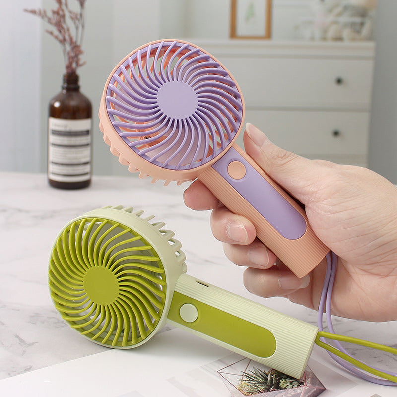 Mini Handheld USB Rechargeable Fan - 3-Speed Portable Air Cooler