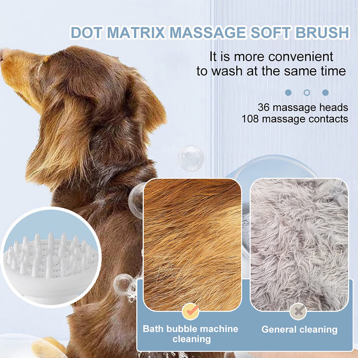 Wireless Auto-Foaming Dog Bath Brush