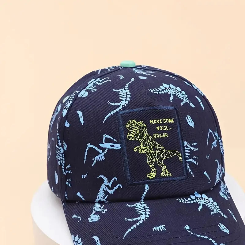 Adjustable Dinosaur Printed Kids' Baseball Cap