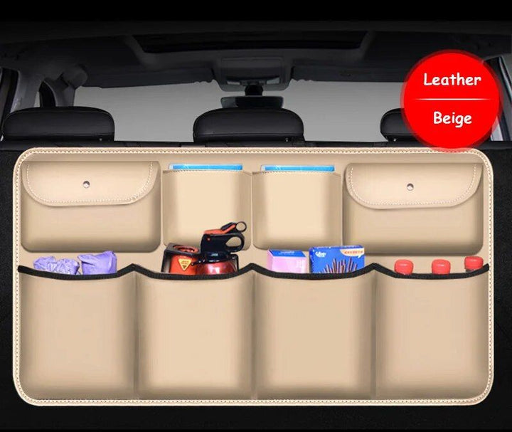 Luxury PU Leather Car Trunk Organizer