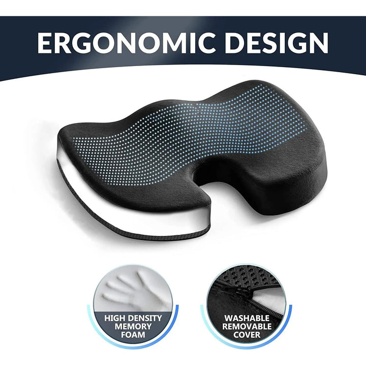 Non-Slip Gel & Memory Foam Coccyx Cushion