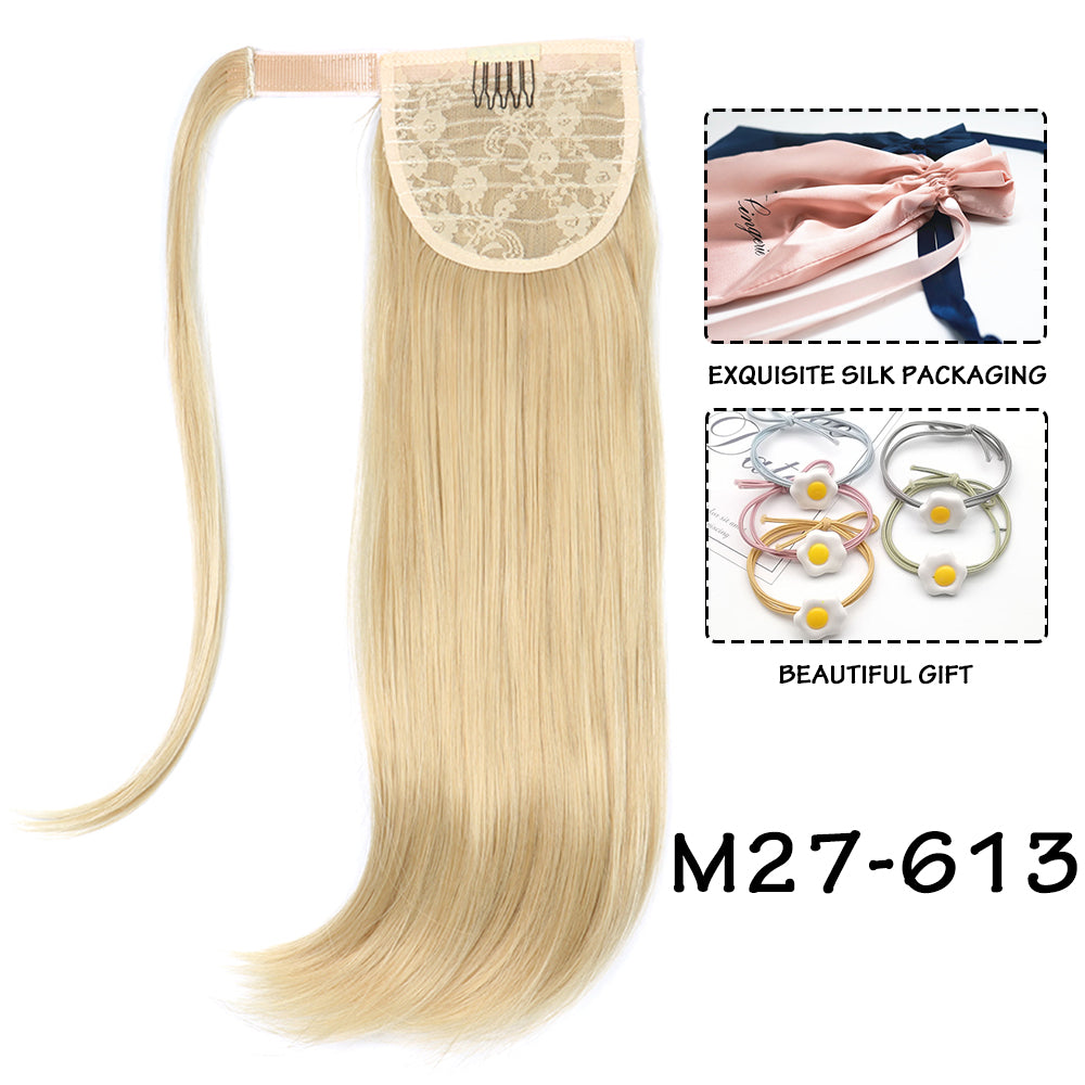 Synthetic Straight Wraparound Ponytail