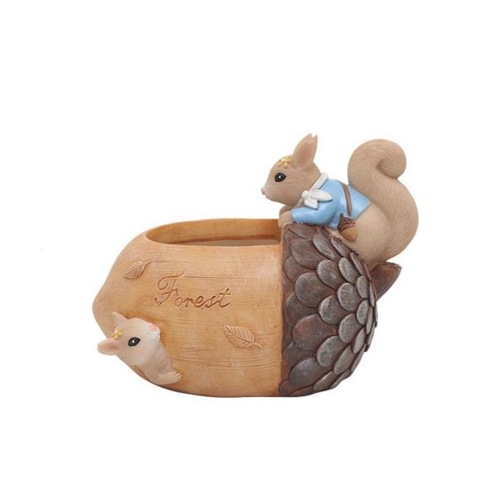 Cartoon Squirrel Succulent Flower Pot