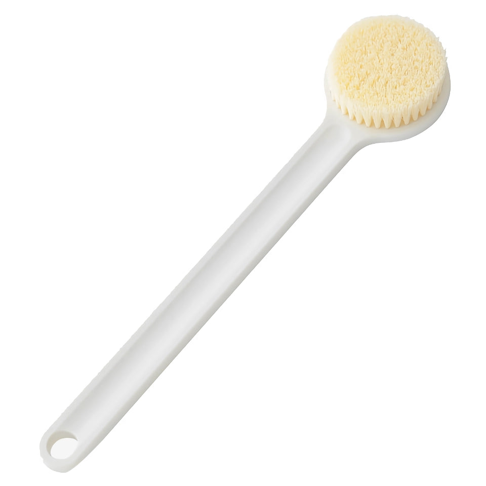 Long Handle Bath Brush - Soft Bristle Exfoliating Body Scrub