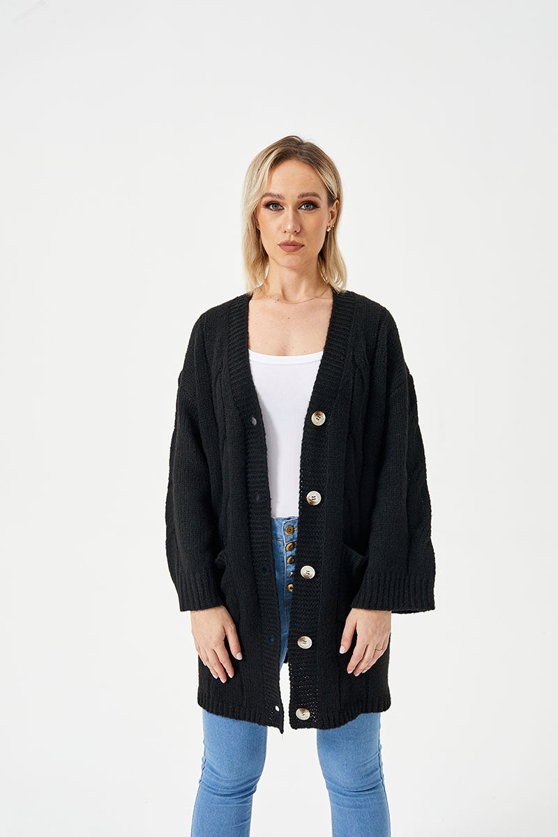 Women's Warm Long Casual Cardigan Sweater