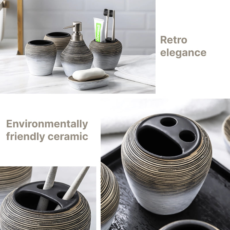 Retro Ceramic Bathroom Set