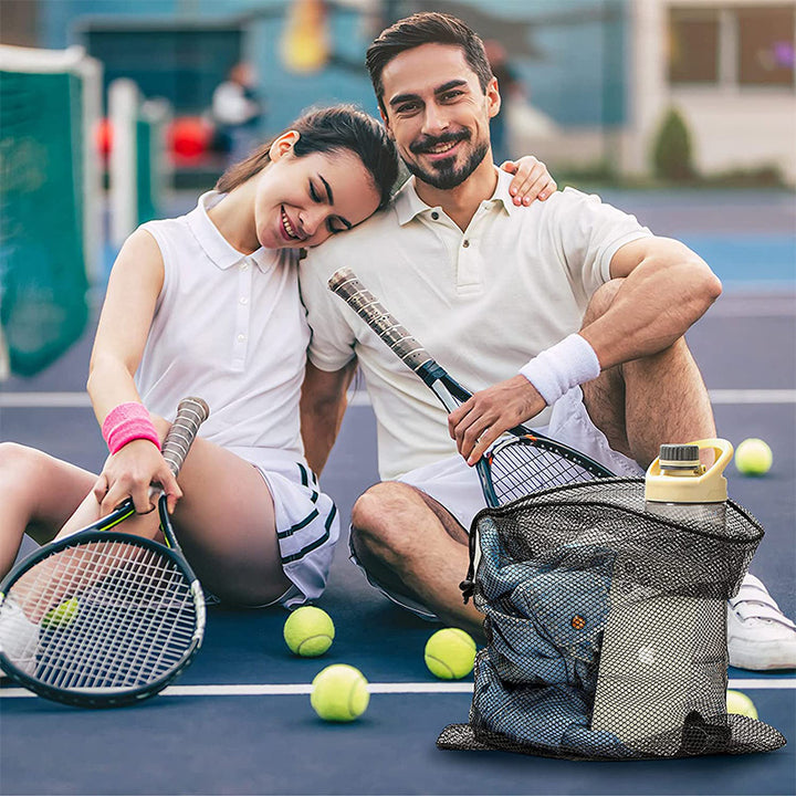 Multipurpose Nylon Mesh Drawstring Storage Bag for Home and Travel