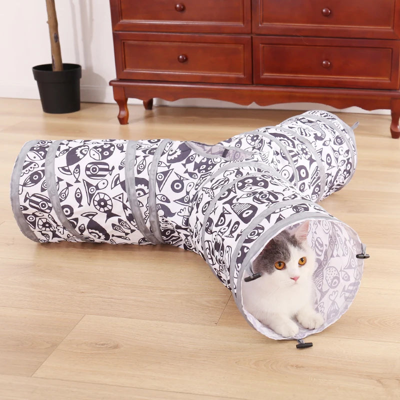 Foldable Pet Cat Tunnel