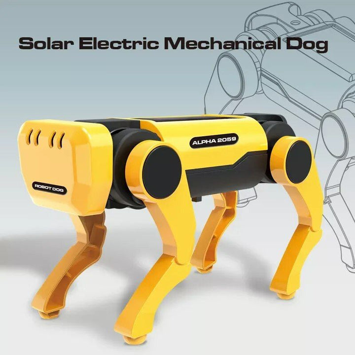 Eco-Friendly Solar-Powered DIY Mechanical Dog Robot Kit