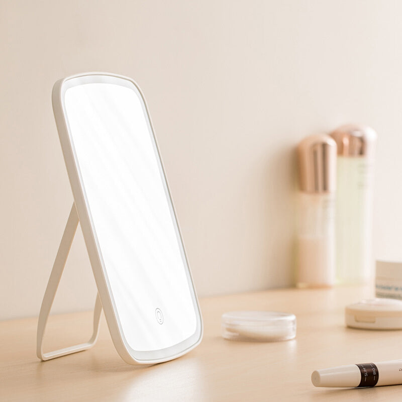 Portable LED Light Makeup Mirror with Touch Screen and Adjustable Brightness