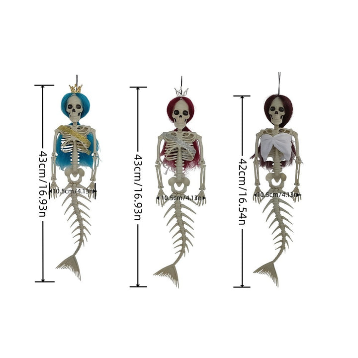 Halloween Hanging Mermaid Bone Pendant Outdoor Courtyard Decoration