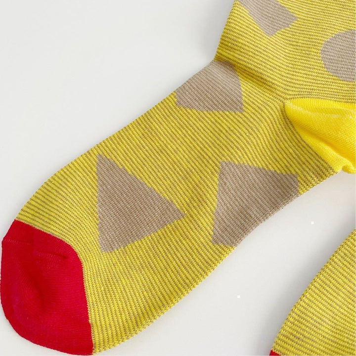 Men's Cotton Streetwear Socks with Color Pattern