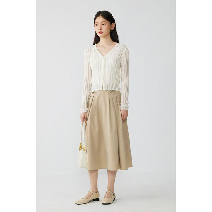 Chic Summer Pleated A-Line Skirt