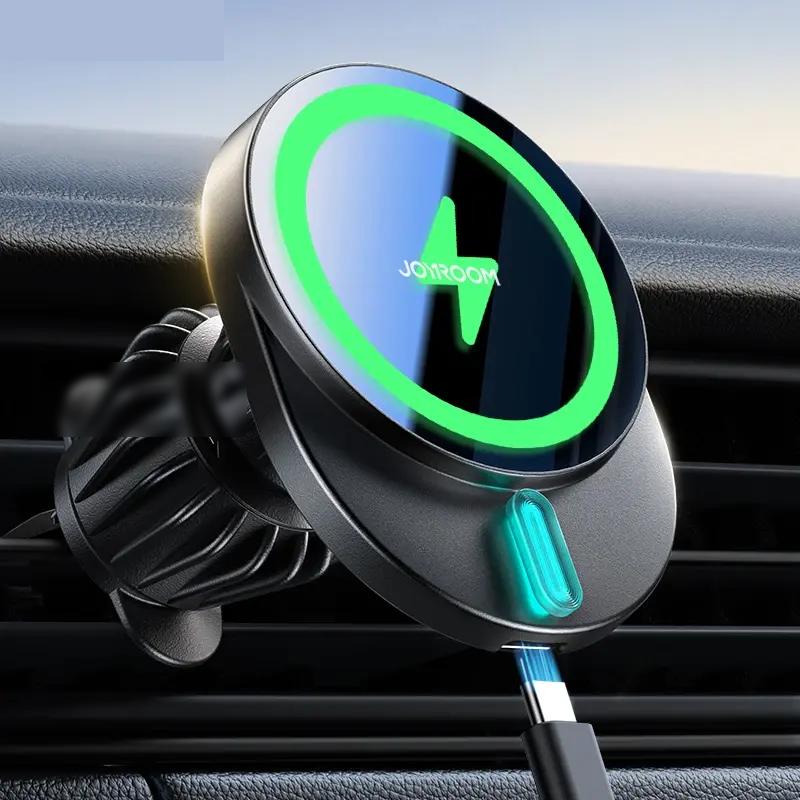 15W Magnetic Car Phone Holder with Fast Wireless Charging