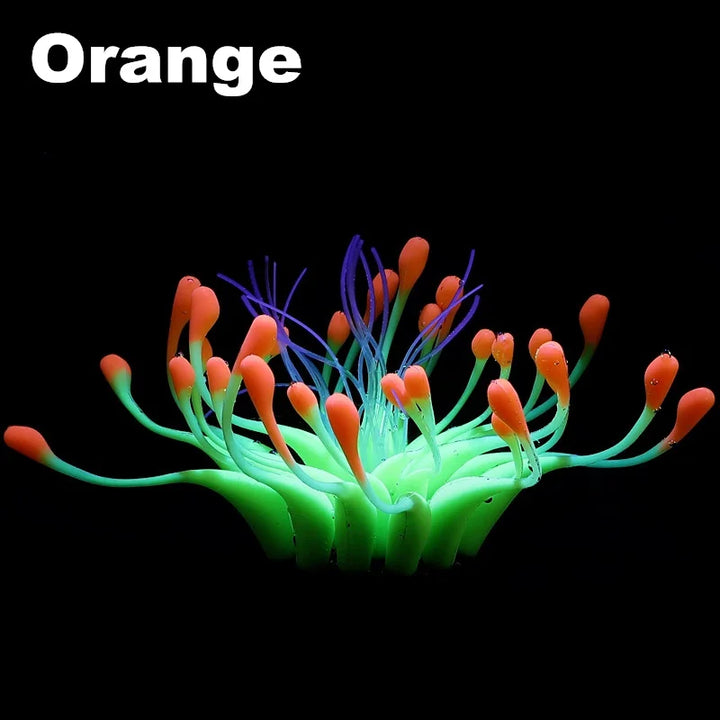 Aquarium Glowing Coral Effect Silicone Decoration