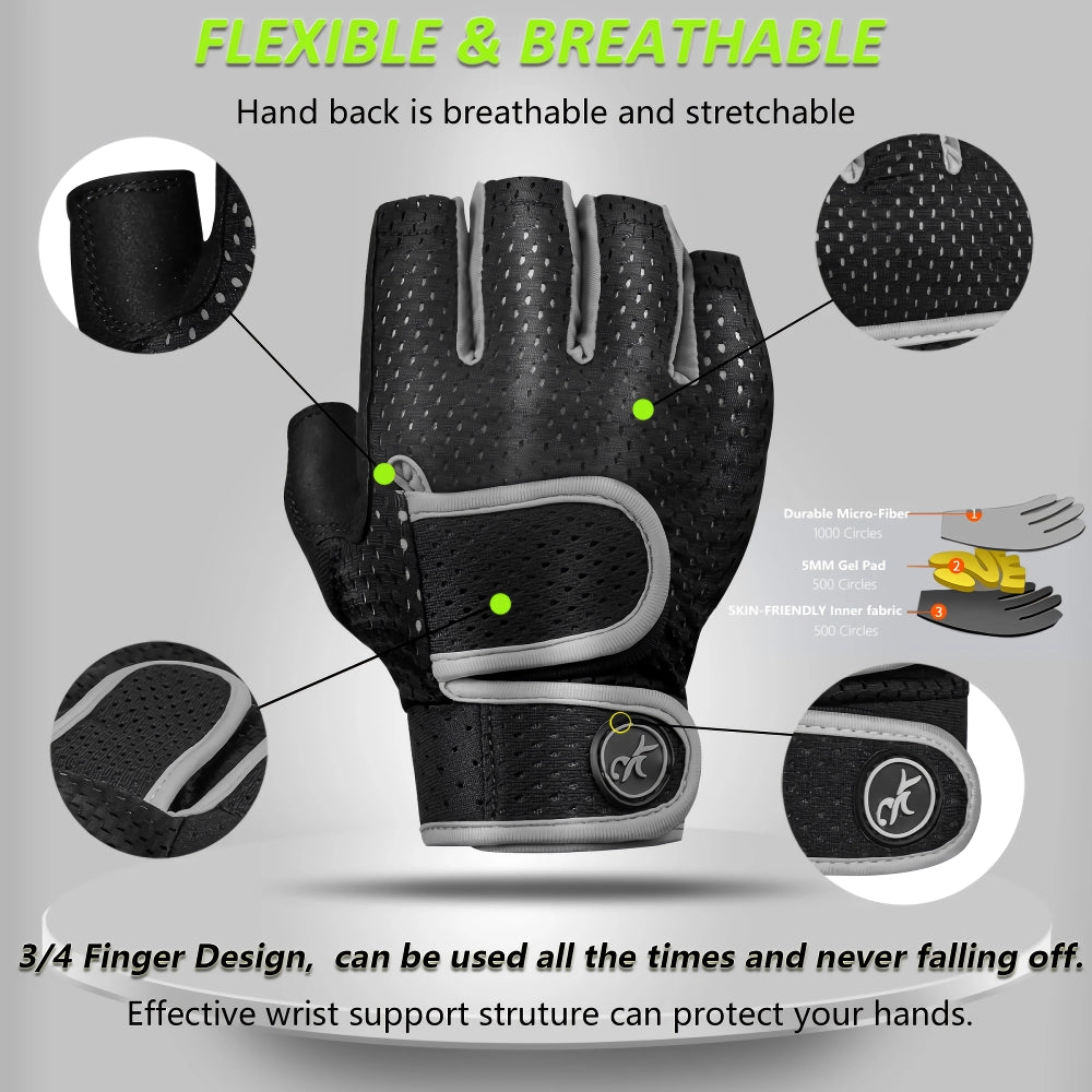 Breathable Anti-Slip Workout Gloves