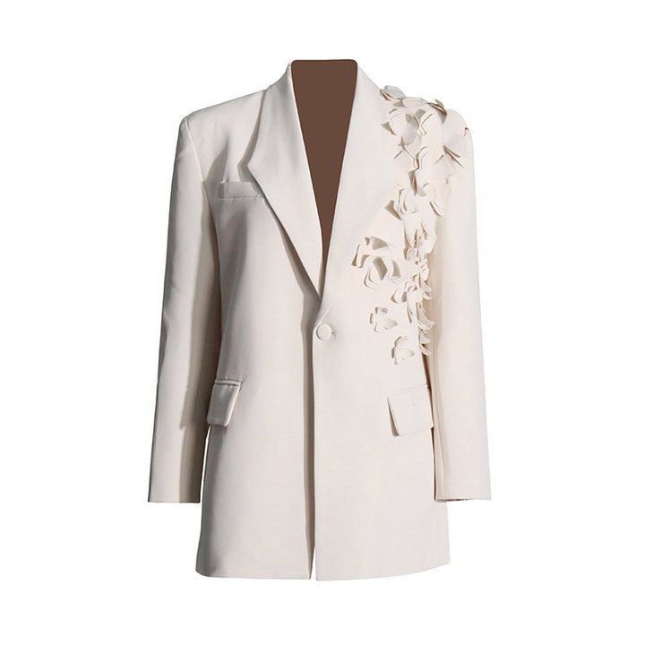 Stitching Three-dimensional Butterfly Decorative Suit Jacket