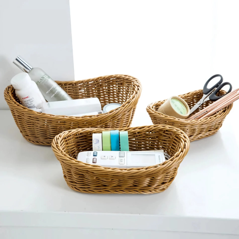 Bamboo Handwoven Storage Basket Organizer