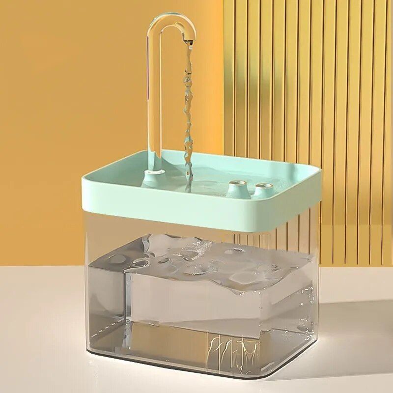 USB-Powered Transparent Pet Water Fountain with Auto Filter