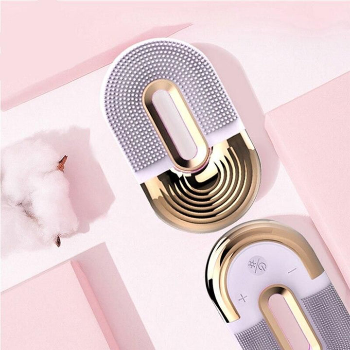 Ultrasonic Silicone Facial Cleansing Brush with Wireless Charging