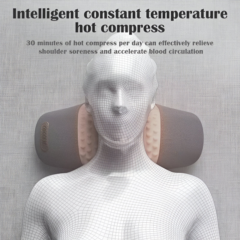 Electric Cervical Massager Pillow with Heat & Vibration