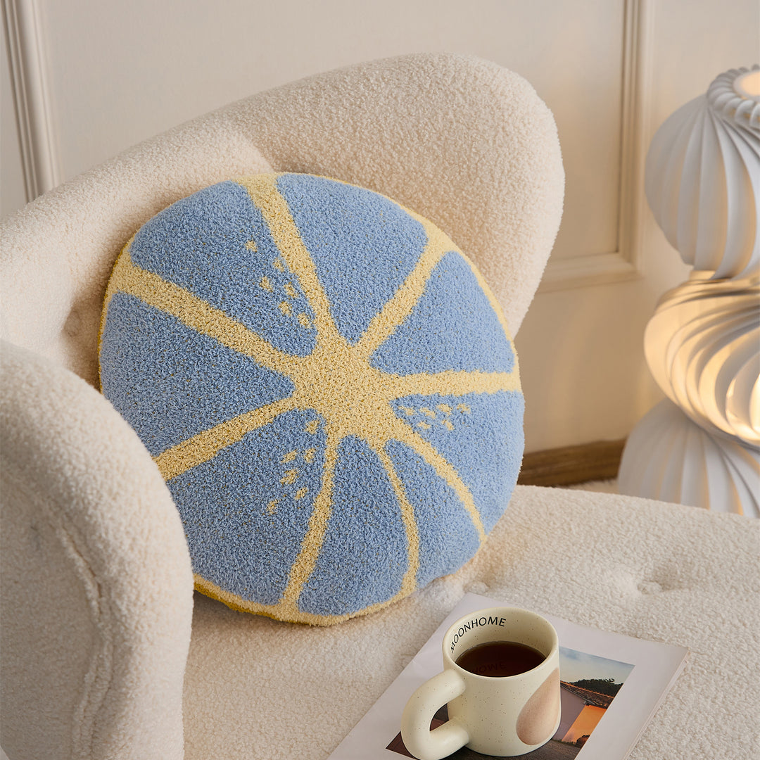 Kawaii Lemon Design Throw Pillow