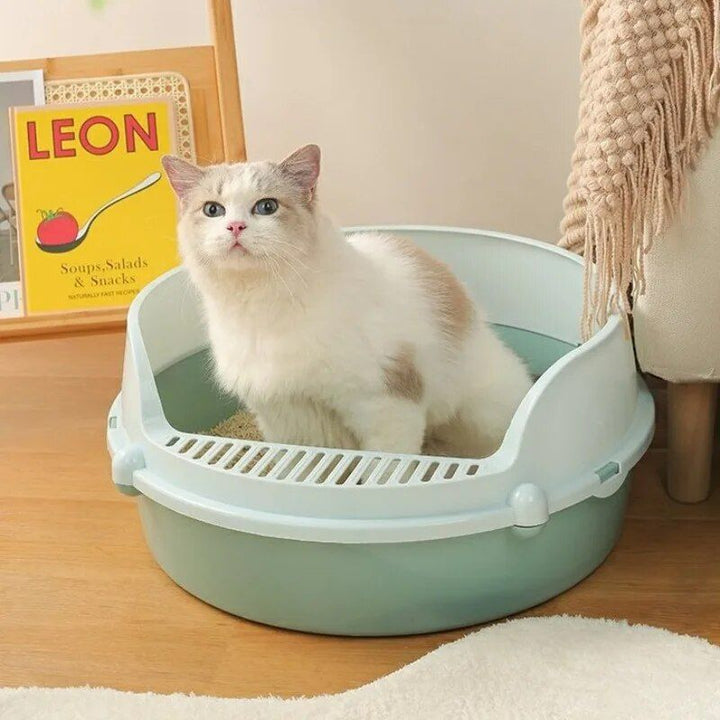 Spacious & Stylish Semi-Closed Cat Litter Box