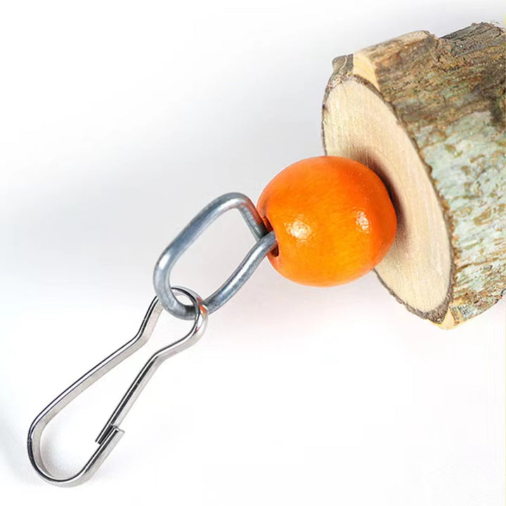 Natural Wood Bird Swing with Bell