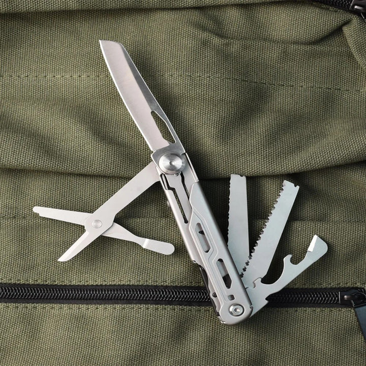 Multifunctional Folding Knife - 440 Steel Pocket EDC Tool with Scissors, Saw, and Bottle Opener