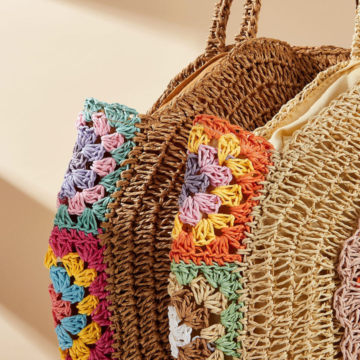 Colorful Woven Casual Beach Shoulder Bag