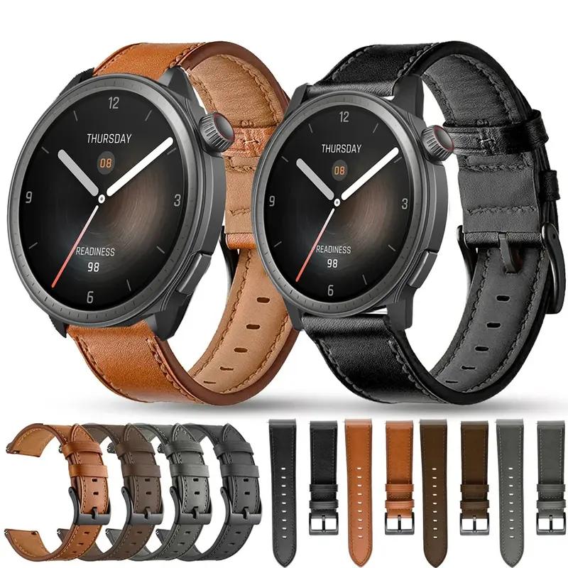 Balance smartwatch with the 22mm Leather Strap Watchband