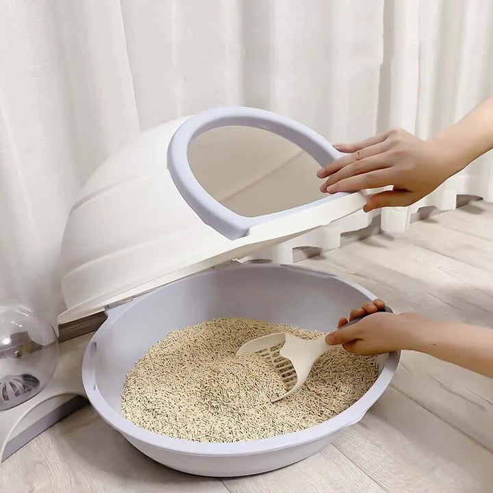 Space Capsule Cat Litter Box