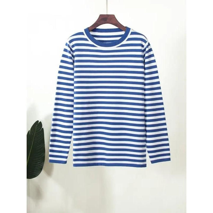 Autumn Winter Casual Knitted Stripe Sweater