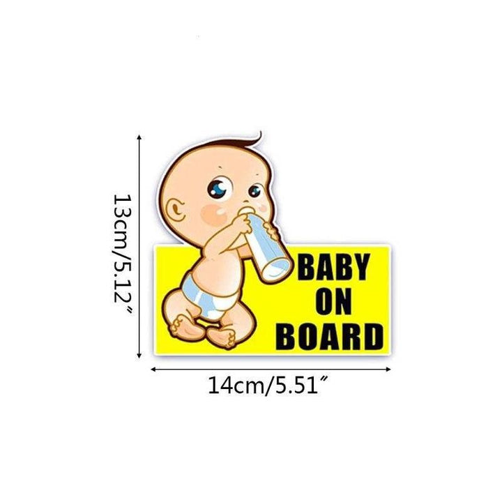 Reflective Baby On Board Safety Sticker for Cars