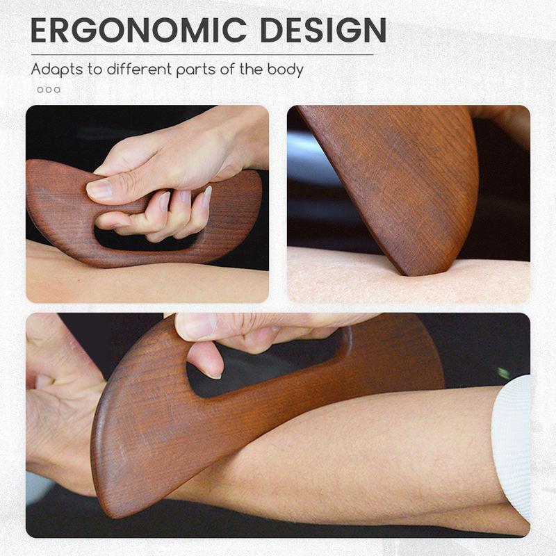 Health Care Slimming Guasha Board Wood Therapy Massage Stick