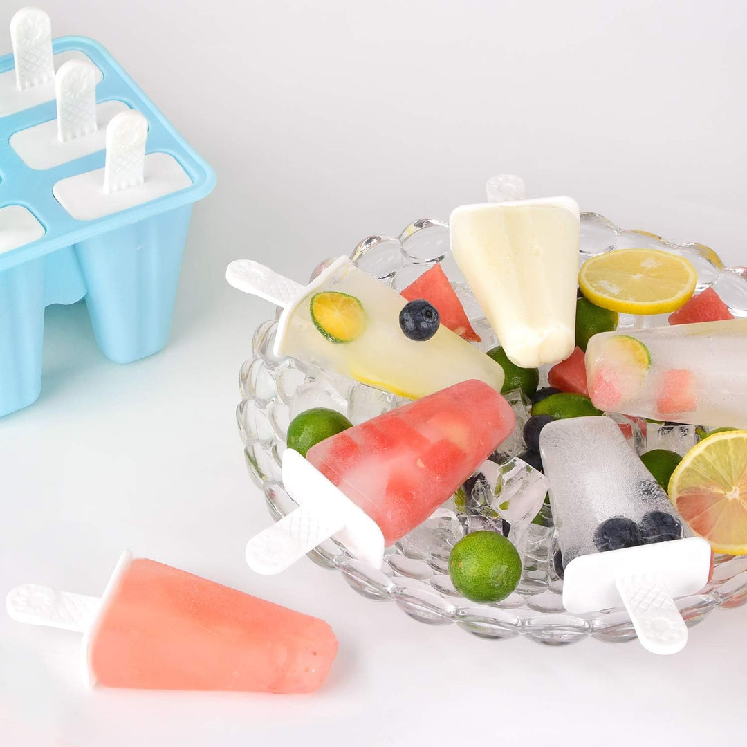 6-Cavity Reusable Silicone Ice Pop Molds