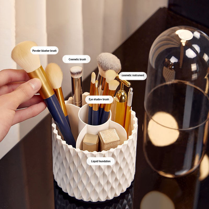 360° Rotating Makeup Brush Storage Box