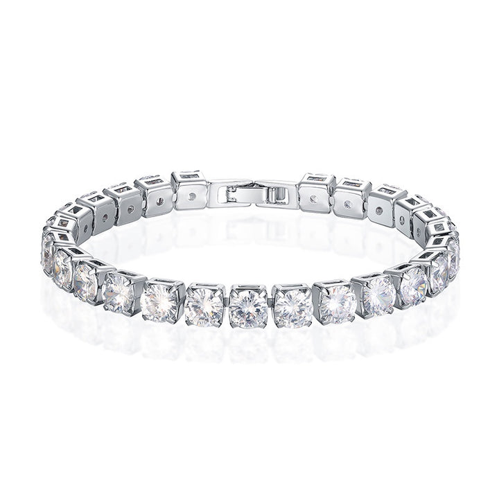 Hip Hop Shine Moissanite Artificial Diamond Trendy Bracelet