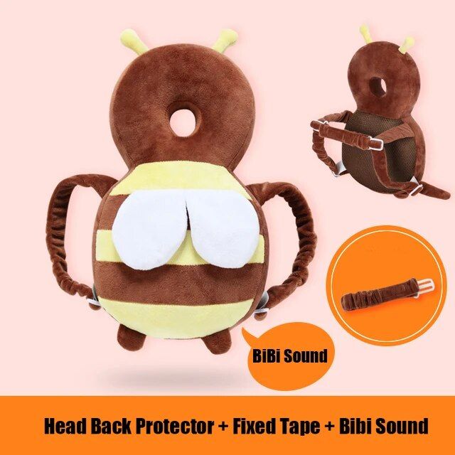 Cartoon Bee Baby Head Back Protector