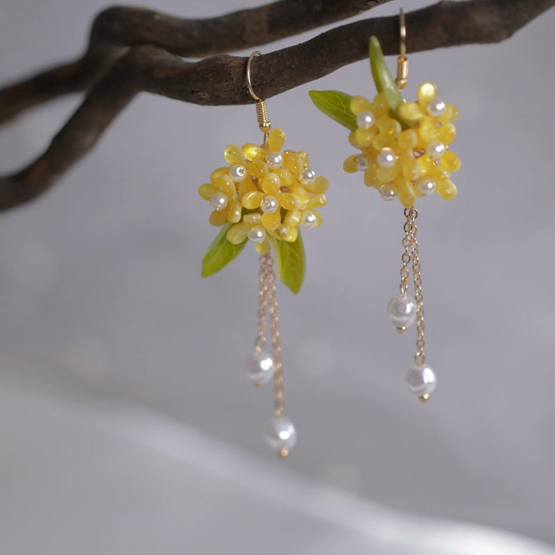 Vintage Osmanthus Antique Cheongsam Earrings