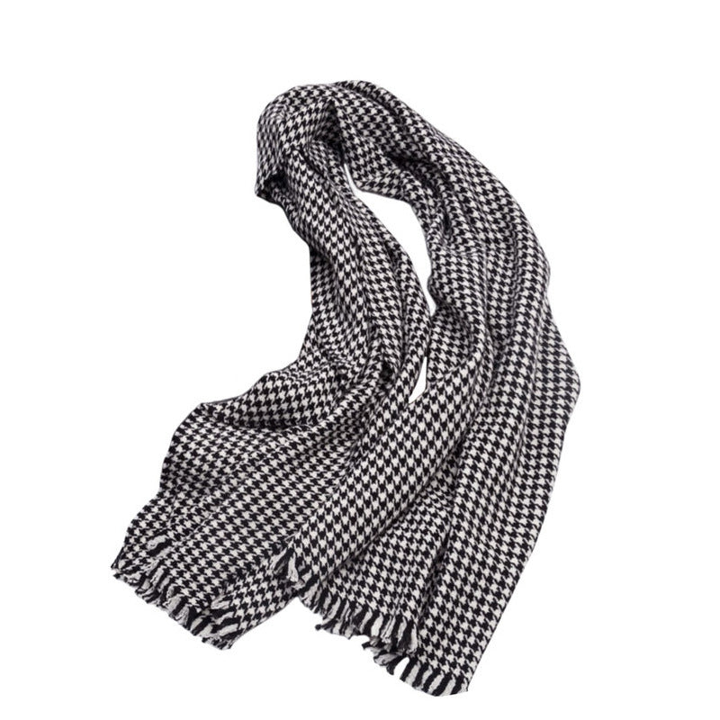 Women's Plaid Wool Shawl