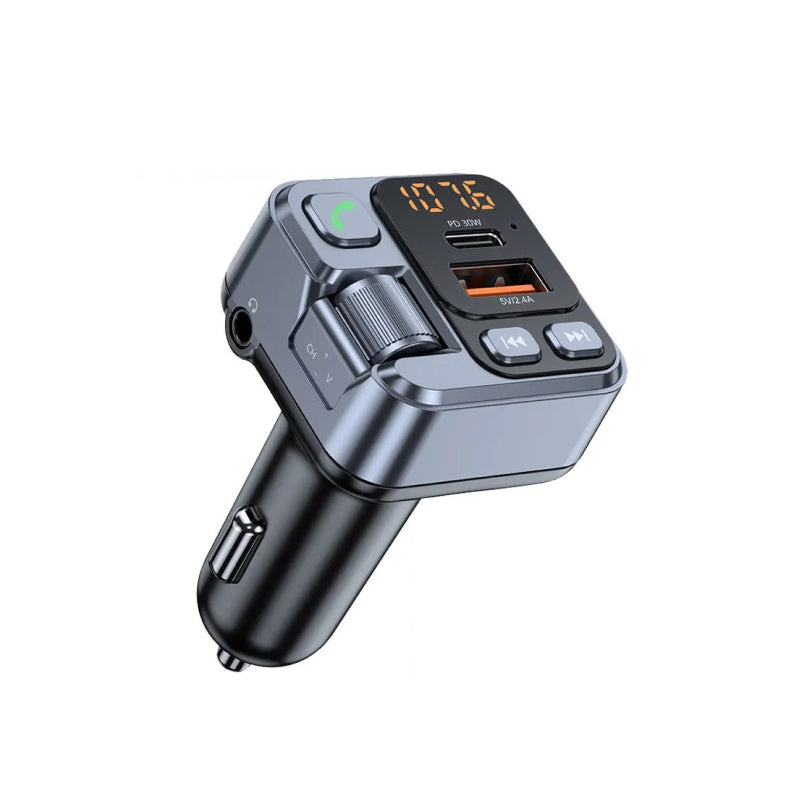 Bluetooth 5.1 FM Transmitter Car MP3 Player with Handsfree, PD 30W USB-C Fast Charger