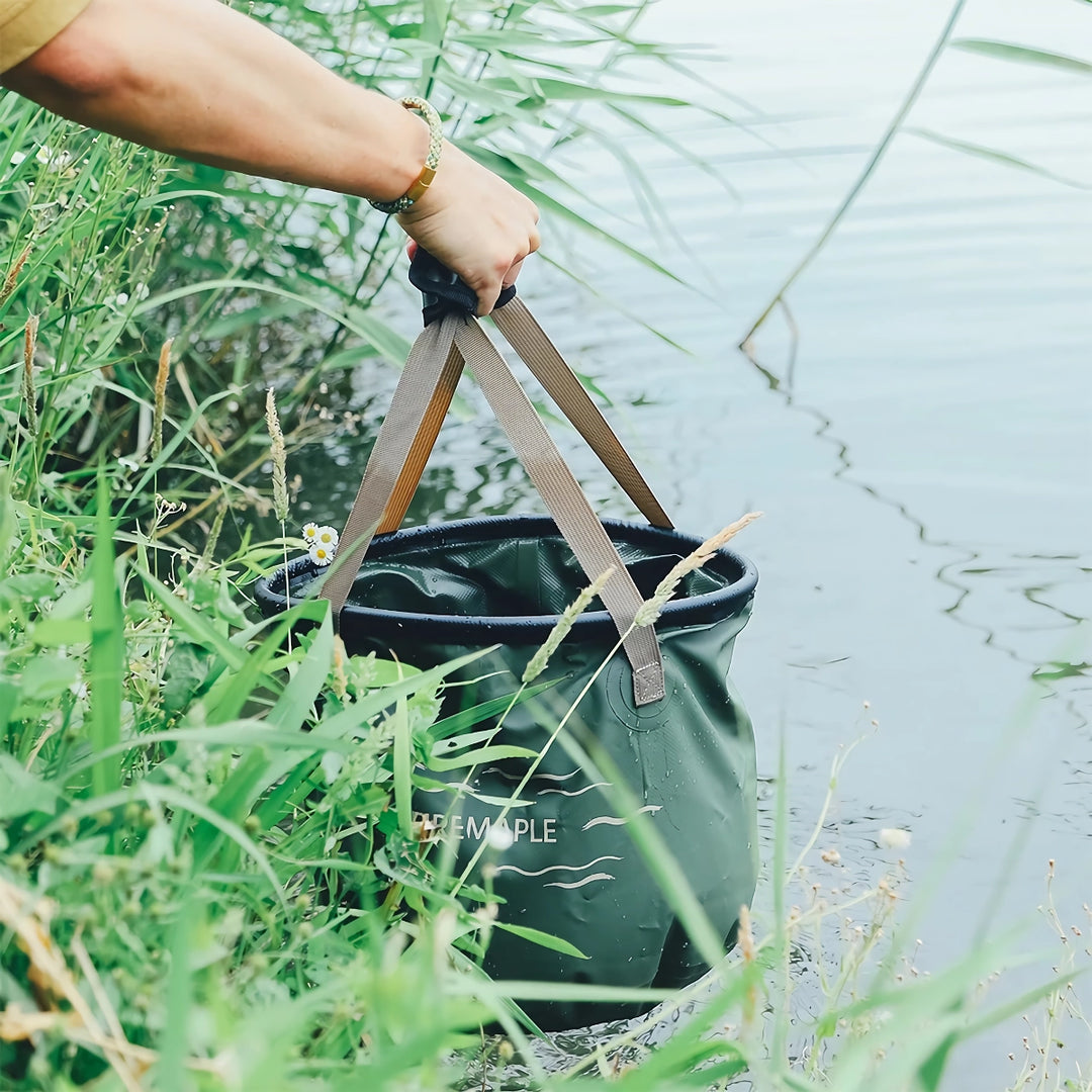 Collapsible Camping Bucket: Large Capacity Food Grade Wash Bucket