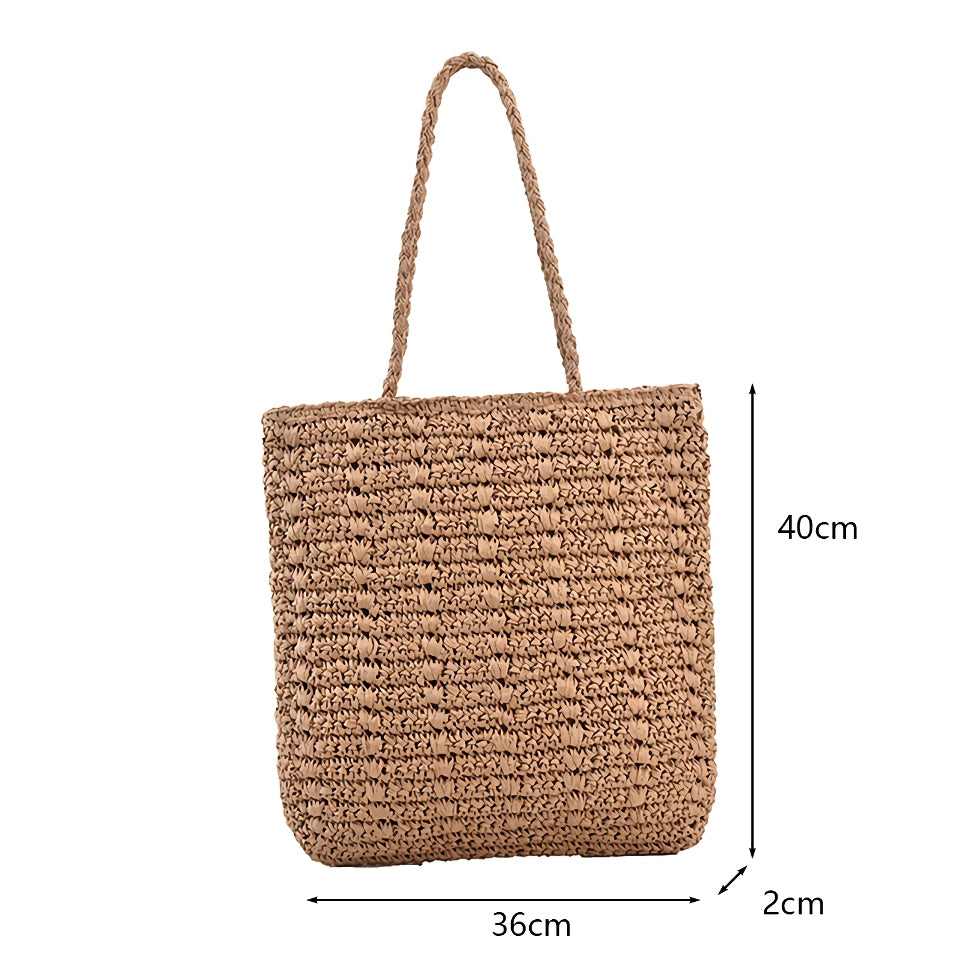 Summer Straw Tote Bag