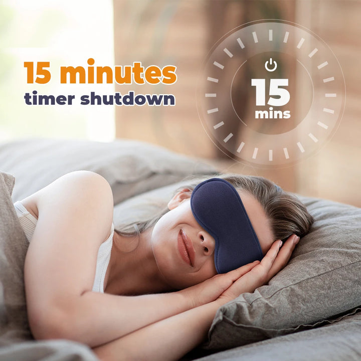 Electric Steam Eye Mask with 3D Hot Compress & Vibration Massage for Fatigue Relief and Better Sleep